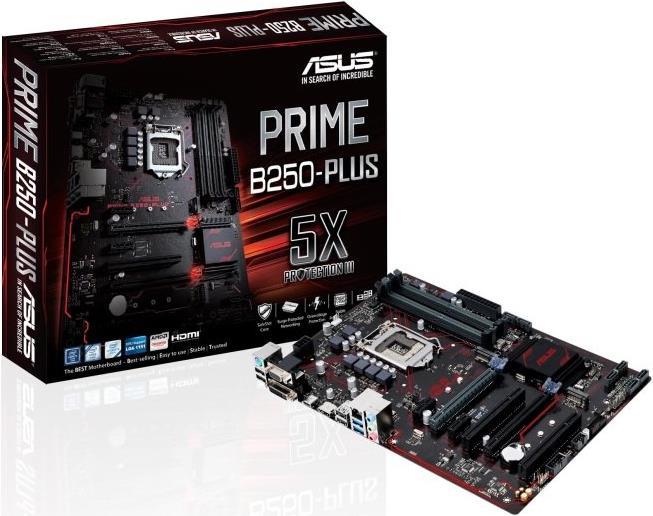 Image du produit ASUS Prime B250-Plus (LGA 1151, Intel B250, ATX)