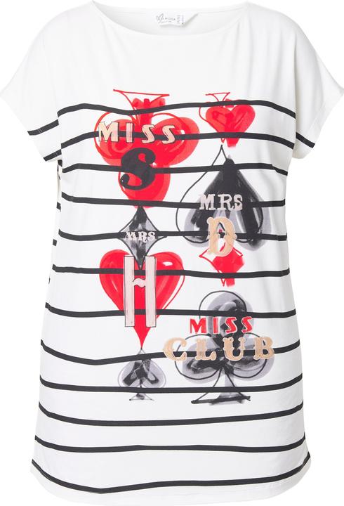 Produktbild Miamoda T-Shirt, Bretonringel, Spielkarten-Druck (58)