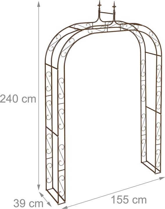 Immagine prodotto Relaxdays Rosenbogen (39 cm, 155 cm)