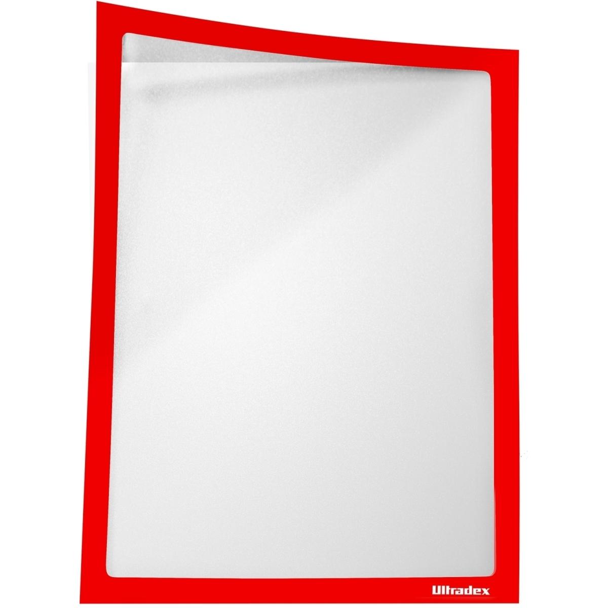 Ultradex, Informationsschild, Infotasche ADMA selbsthaftend/magnetisch A4 BxH 225x312mm rot VE=1 Stück