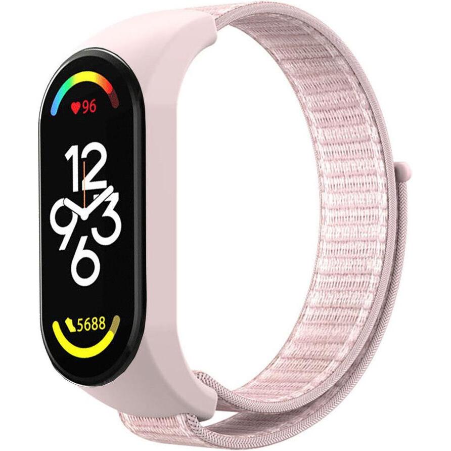 Strap-it Nylonarmband (Nylon, Mi Band 7), Uhrenarmband, Rosa