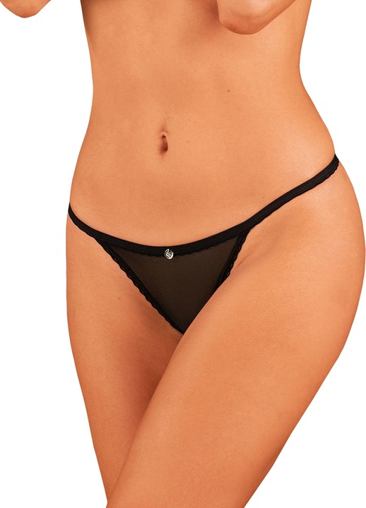 Actual product image Obsessive Celia Noir Crotchless String M/L (M/L)