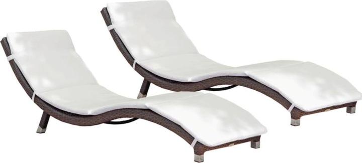 Immagine prodotto Garden Pleasure Lettini prendisole Caracas in alluminio marrone 2 pezzi. (62 cm)