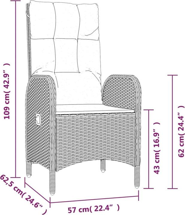 Produktbild vidaXL Garten Essgruppe (150 x 90 x 75 cm)
