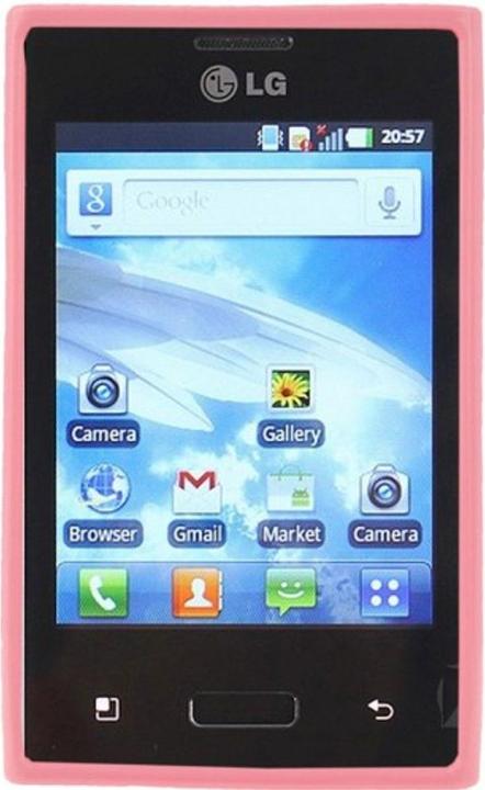 Actual product image König Design Protective cover TPU dots Case for mobile LG Optimus L3 / E400 (Optimus L3)