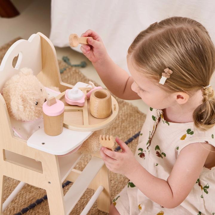 Actual product image Viga Toys Wooden Doll Feeding Set – Role Play Toy for Kids – Includes Accessories