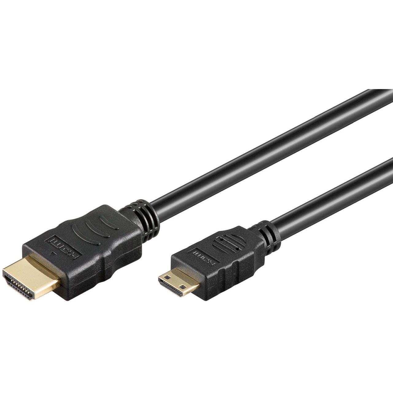 Goobay High-Speed-HDMI-Kabel mit Ethernet Mini (3 m, HDMI), Video Kabel