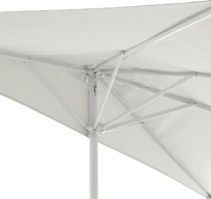 Produktbild VCM Balkon-Sonnenschirm Weiss halbrund Gartenschirm Sonnenschutz 2,7m mit Kurbel (2.70 m)