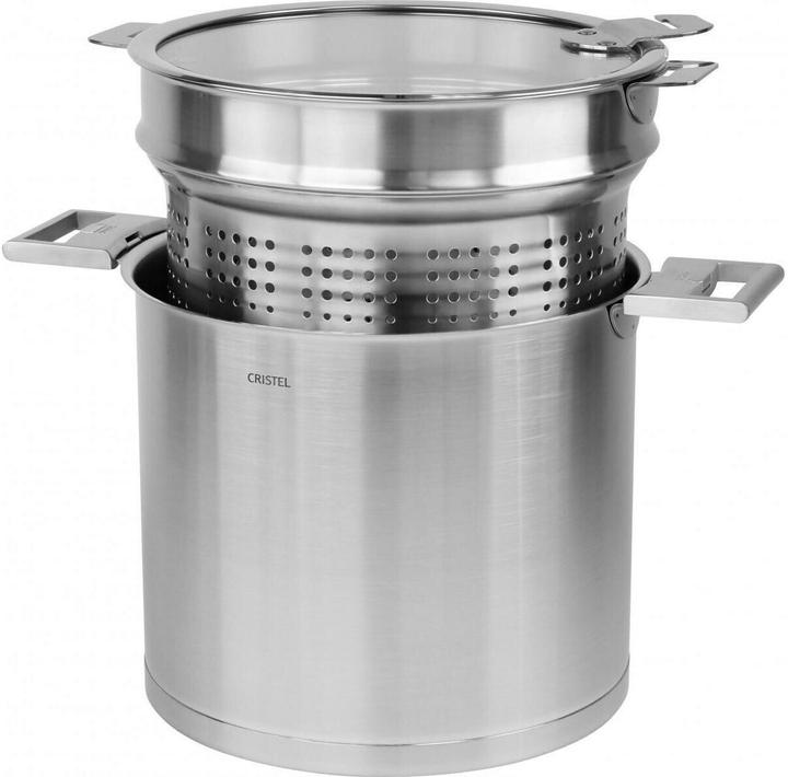 Actual product image Cristel Strate Amovible Vegetable Pot Ø22cm (22 cm, Pot, Aluminium, Stainless steel)