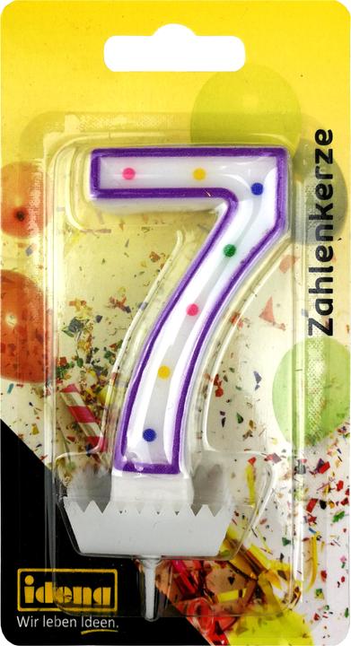 Produktbild Idena Zahlenkerze "7" lila (1 x)