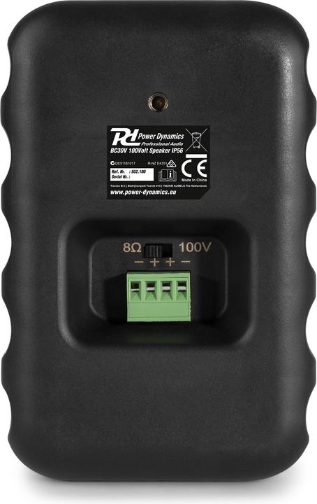 Actual product image Power Dynamics Installation Speaker BC30V Black (Passive, 1x 60 W)