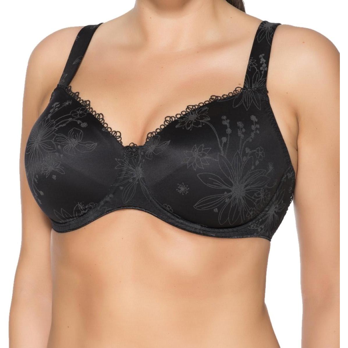 Ulla, BH, Viola BH mit Bügel, Schwarz, (90 F, Einzelpack)