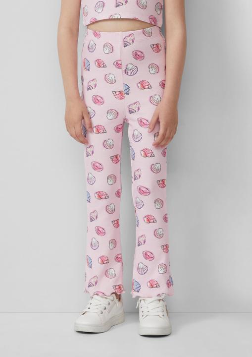 Actual product image S.Oliver Leggins Gerippte Leggings mit Flared Leg und All-over-Print (110)