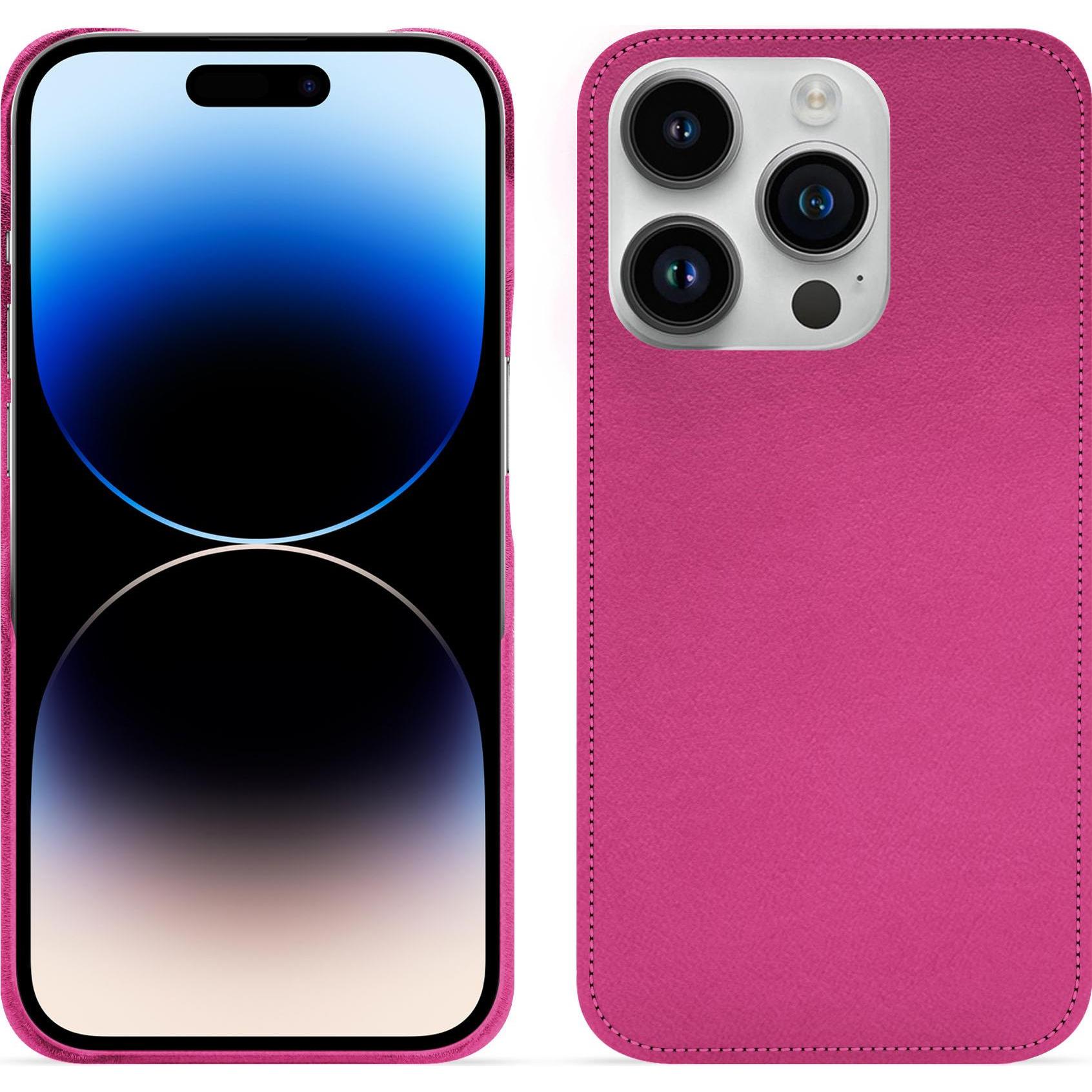 Noreve Lederschutzhülle (Apple iPhone 15 Pro), Smartphone Hülle, Rosa