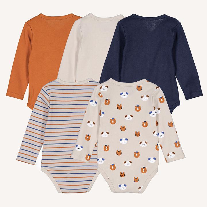 Actual product image La Redoute Collections 5er-Pack langärmelige Erstlings-Bodys (68)