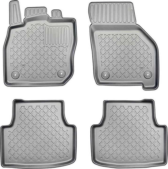 Aristar Tapis de sol tous temps pour Seat Leon / VW Golf break de 2020 à aujourd'hui (Hybrid mHEV ) (2 tapis avant + 2 tapis arrière)