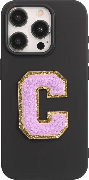 Produktbild PhoneLook Sticker Aufkleber für Handy/Tablet/Computer 3D gestickt Violett Buchstabe C