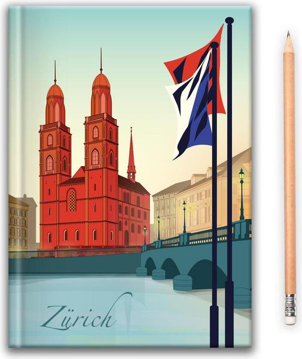 S.wert Design Notizbuch Zürich Grossmünster (Harter Einband)