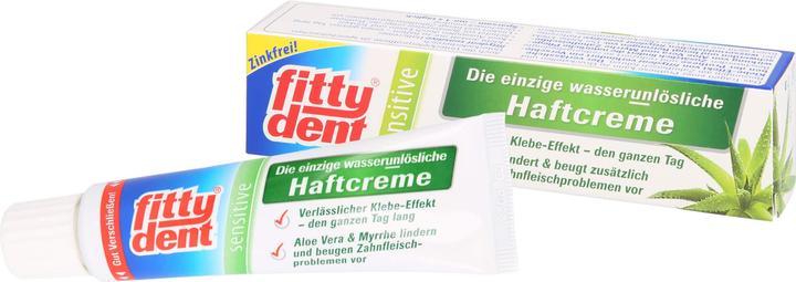 Produktbild Sanhelios fittydent sensitive wasserunlösliche Haftcreme für Zahnprothesen, 40 g Creme