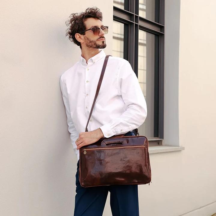 Actual product image Only-Bags.Store Leather laptop bag
