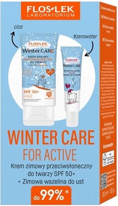 Image du produit Floslek Floslekset Winter Care For Active Protective Cream For Face 30ml and Lip Balm 10g (Kit de soins du visage)