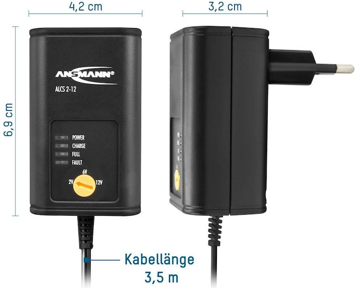 Immagine prodotto Ansmann Caricatore ALCS212 0,4 (6V, 12V, 0.40 A)