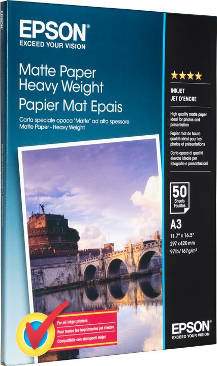 Produktbild Epson Paper Heavy Weight, 50 Blatt (167 g/m², A3+, 50 Stk.)