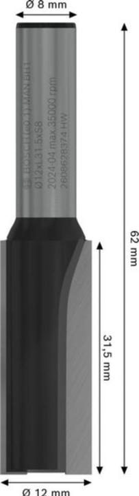 Produktbild Bosch Professional Zubehör Nutfräser