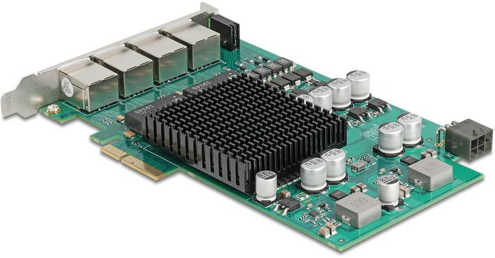 Produktbild Delock PCI Express x4 Netzwerkkarte Gigabit LAN 4 x RJ45 mit PoE+ i350 (Ethernet, PCI Express Mini Card)