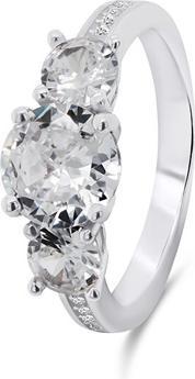 Brilio Silver - Distinctive silver ring with zircons RI043W - Circuit: 58 mm (58)