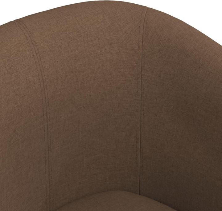 Produktbild vidaXL Clubsessel mit Fusshocker Braun Stoff,Farbe: Braun,Material