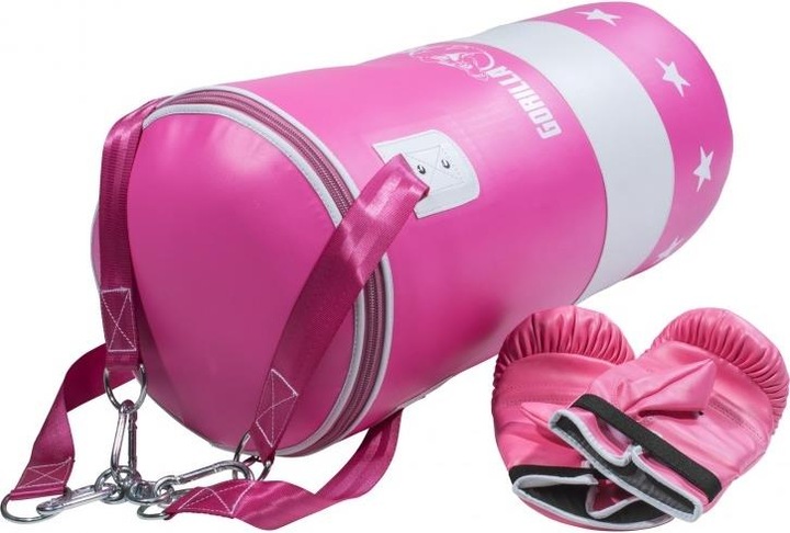 Produktbild Gorilla Sports Boxsack Set mit Box Handschuhen (70 cm, 16 kg)