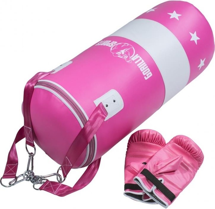 Produktbild Gorilla Sports Boxsack Set mit Box Handschuhen (70 cm, 16 kg)