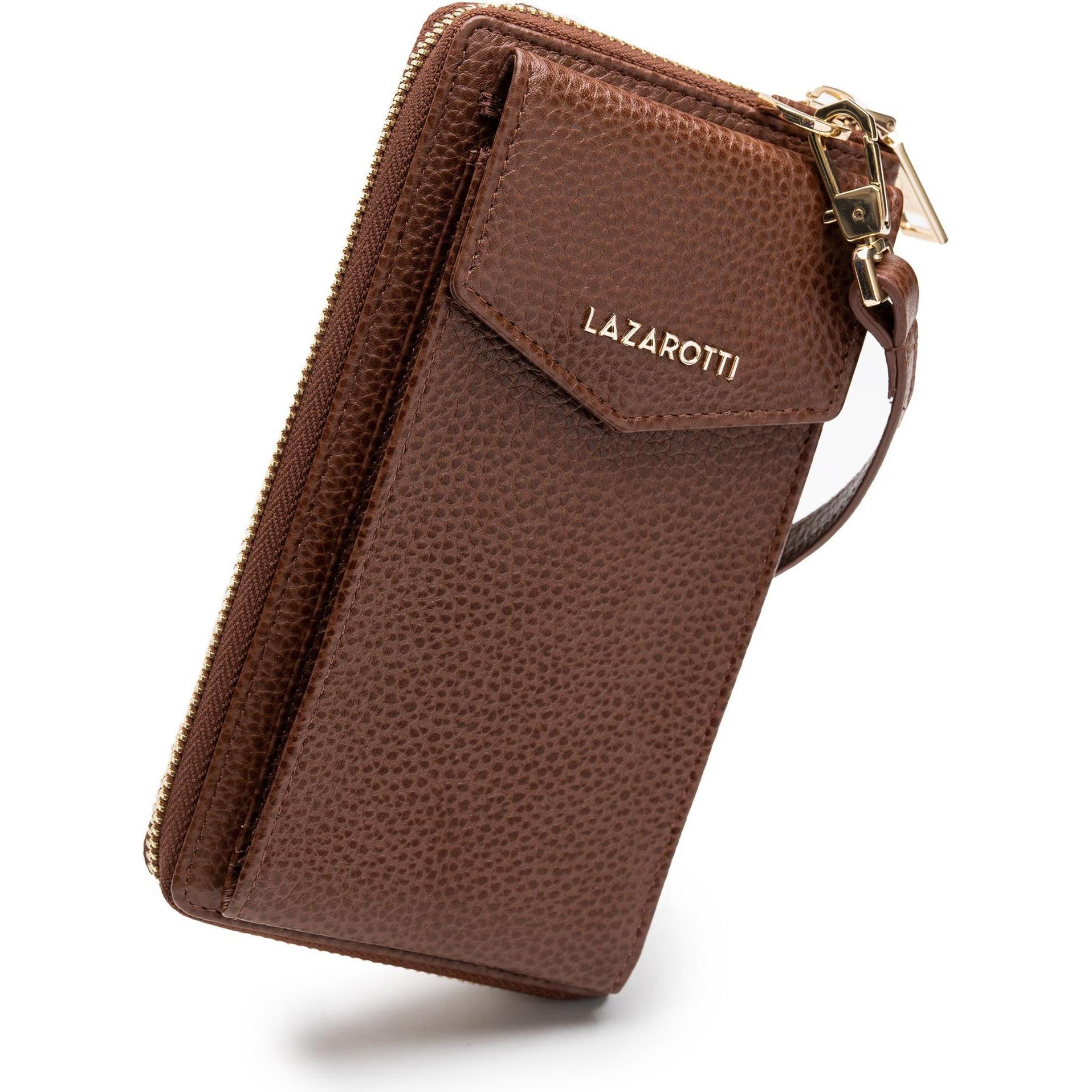 Thumbnail - Lazarotti, Portemonnaie, Bologna Leather Handytasche Leder 11 cm, Braun