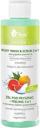 Produktbild Ava Cosmetics Face Wash Scrub Duschgel mit Peeling 2 In 1 Grapefruit 200ml (Reinigungstücher Gesicht, 200 ml)