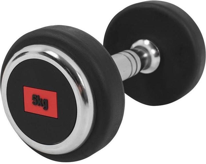 Image du produit Gorilla Sports Haltère court professionnel en caoutchouc (1 x 5 kg)