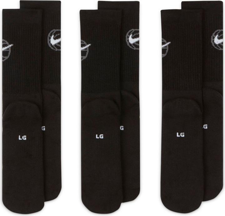 Produktbild Nike Everyday Crew Basketball Socks (3 Pair) (S)