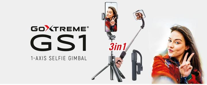 Image du produit Easypix Cardan GoXtreme GS1 1-AXIS Selfie pour Smartphone (Smartphone, Caméra d'action, 0.30 kg)