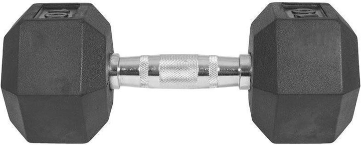 Actual product image Gorilla Sports Hexagon Rubber Studio Dumbbell (1 x 10 kg)
