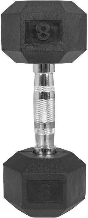 Image du produit Gorilla Sports Haltère de studio en caoutchouc hexagonal (1 x 8 kg)