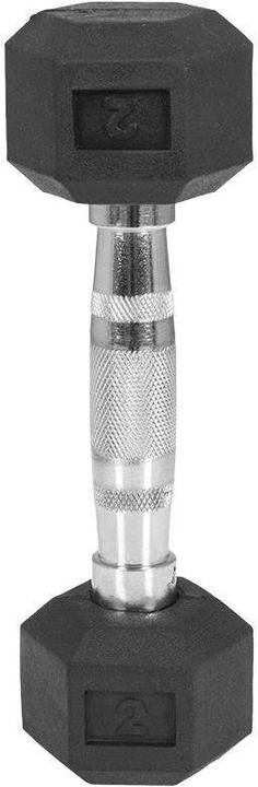 Image du produit Gorilla Sports Haltère de studio en caoutchouc hexagonal (1 x 2 kg)