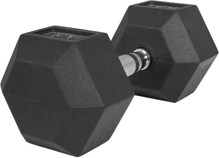 Image du produit Gorilla Sports Haltère Studio Hexagon en caoutchouc (1 x 22,5 kg)