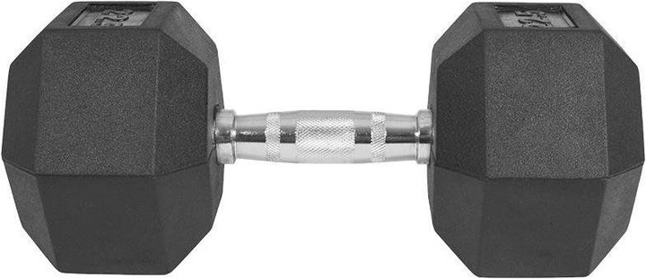 Actual product image Gorilla Sports Hexagon Rubber Studio Dumbbell (1 x 22.5 kg)