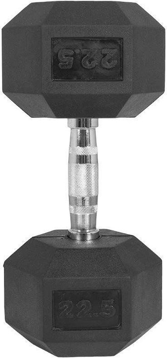 Actual product image Gorilla Sports Hexagon Rubber Studio Dumbbell (1 x 22.5 kg)