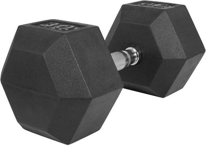 Image du produit Gorilla Sports Haltère Studio Hexagon en caoutchouc (1 x 30 kg)