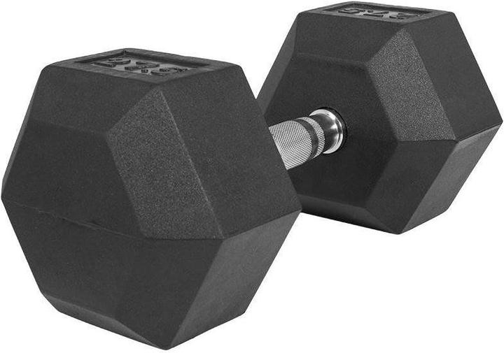Image du produit Gorilla Sports Haltère Studio Hexagon en caoutchouc (1 x 27,5 kg)