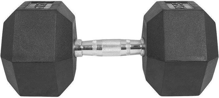 Image du produit Gorilla Sports Haltère Studio Hexagon en caoutchouc (1 x 27,5 kg)