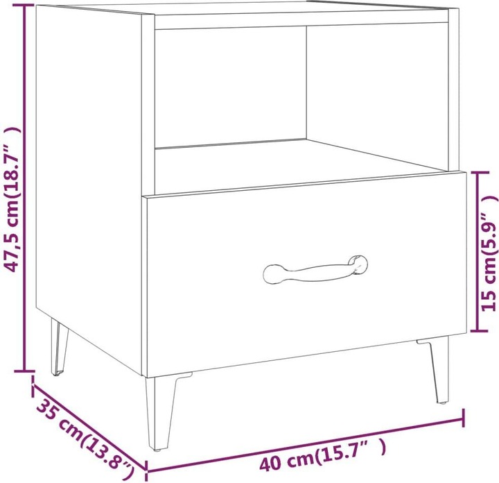 Immagine prodotto VidaXL Katelynn (44 x 40 x 47,5 cm)