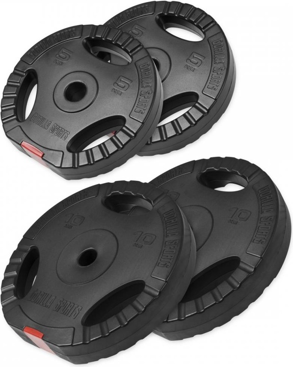 Produktbild Gorilla Sports Hantelscheiben (2 x 10 kg, 2 x 5 kg)