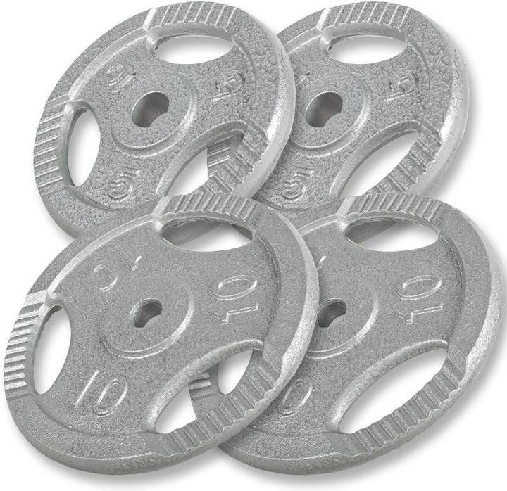 Immagine prodotto Gorilla Sports Piastre di peso (2 x 10 kg, 2 x 5 kg)